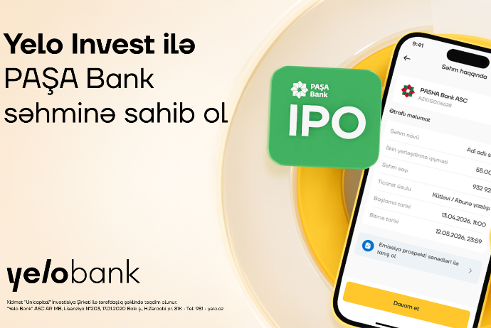 Yelo Invest ilə PAŞA Bank-ın - SƏHMDARI OL | FED.az