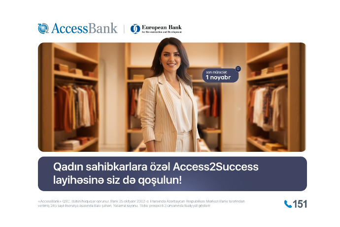 AccessBank и ЕБРР в четвертый раз запускают проект Access2Success для женщин-предпринимателей | FED.az