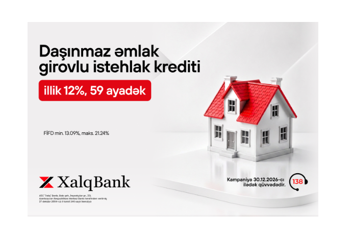 Xalq Bankdan daşınmaz əmlak girovu ilə kredit üzrə - SƏRFƏLİ KAMPANİYA | FED.az