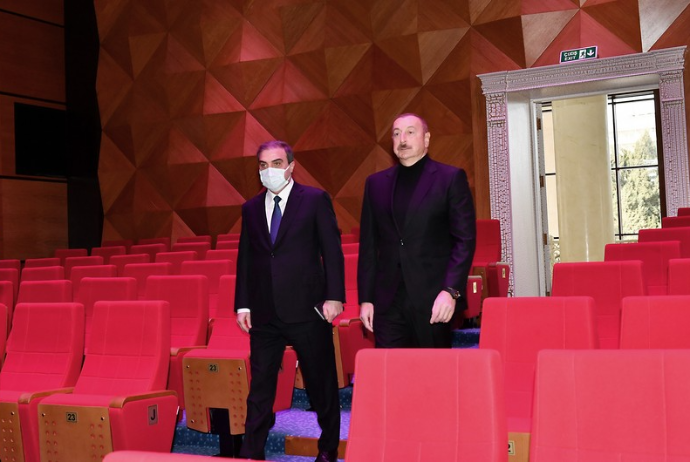Prezident Gəncə Dövlət Dram Teatrının yeni binasının açılışında - İŞTİRAK EDİB | FED.az