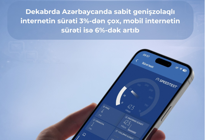 Azərbaycanda sabit genişzolaqlı internetin sürəti 3%-dən çox artıb | FED.az