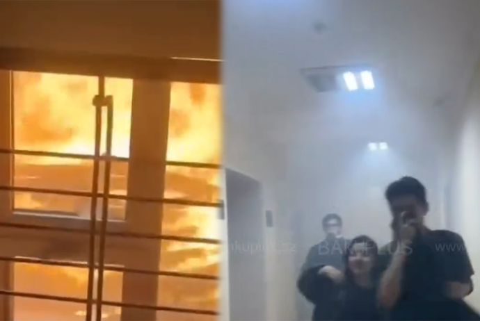 AzMİU-da yanğın oldu - VİDEO | FED.az
