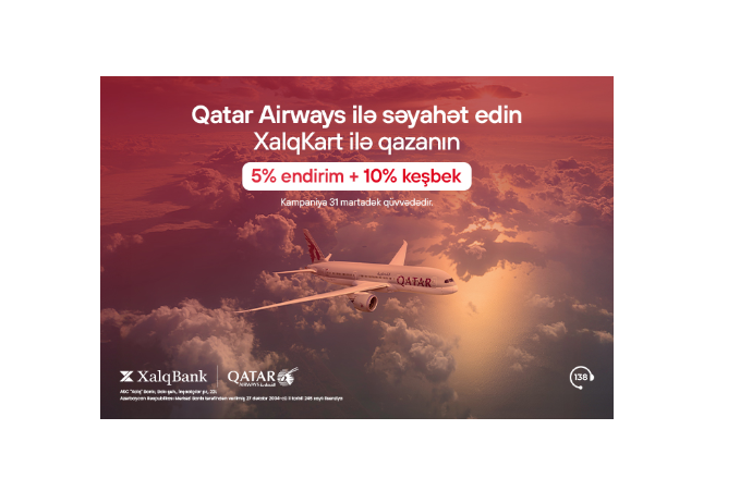 Получайте 10% кешбэк при покупке авиабилетов Qatar Airways с XalqKart | FED.az