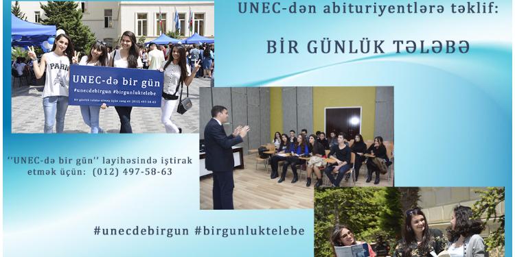 UNEC-də “Bir günlük tələbə” olmaq istəyənlərin sayı artıb | FED.az