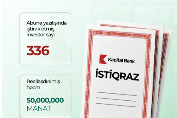 "PAŞA Kapital" ın anderrayterliyi ilə Kapital Bank istiqrazlarına 146 milyon manatdan artıq - SİFARİŞ | FED.az