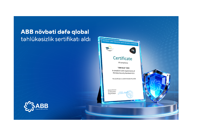 Банк ABB получил сертификат высокого уровня  в сфере безопасности! | FED.az