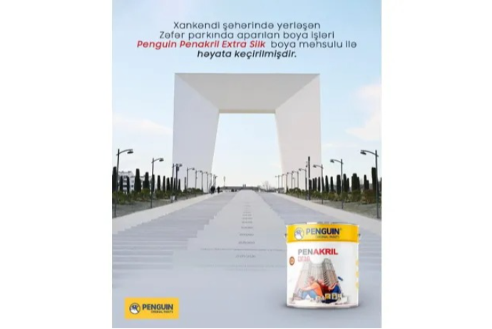 Xankəndidə Zəfər Parkı “Penguin” boyaları ilə gözəlləşdi - FOTO | FED.az