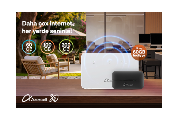Azercell-dən “MiFi” və “Wi-Fi” cihazı əldə et, internetdən daha əlverişli şərtlərlə yararlan | FED.az