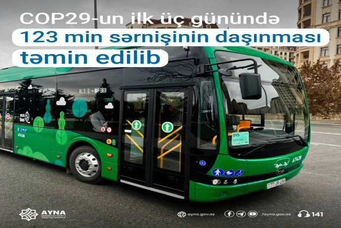 COP29-un ilk 3 günü ərzində 123 min sərnişin daşınıb | FED.az