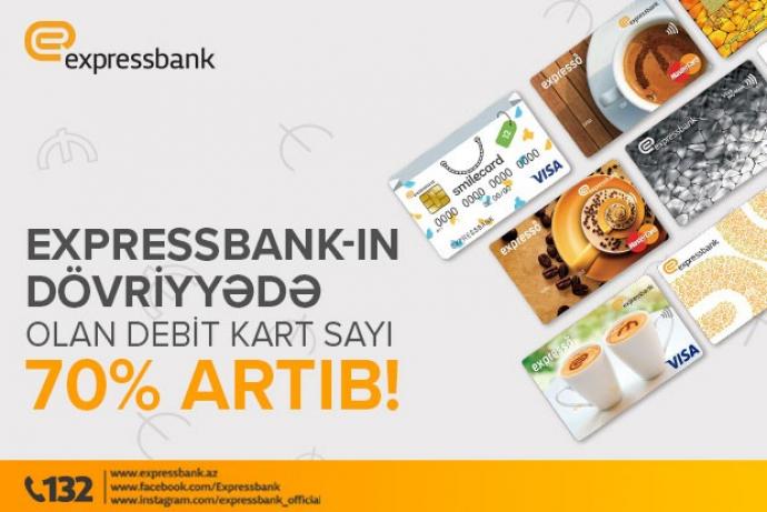 “Expressbank”ın debet kartlarının sayı 70% artıb | FED.az