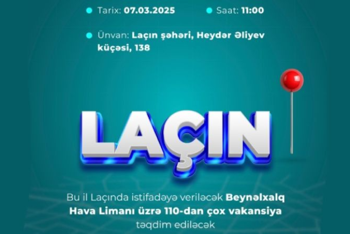 Laçın Beynəlxalq Hava Limanında - 110-DAN ÇOX VAKANSİYA | FED.az