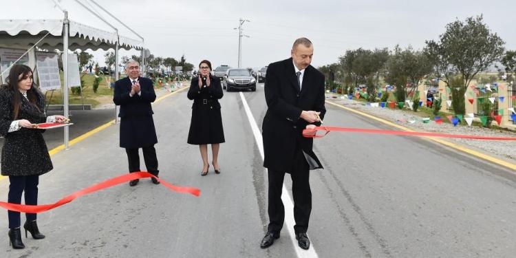 Prezident avtomobil yolunun açılışında iştirak edib FOTO | FED.az