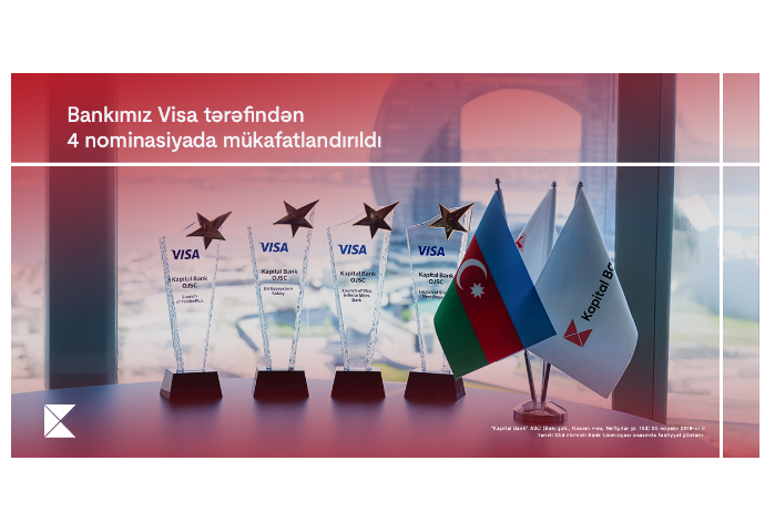 Kapital Bank rəqəmsal ödəmələrdə dünya lideri olan Visa şirkəti tərəfindən 4 mükafata - LAYİQ GÖRÜLDÜ | FED.az