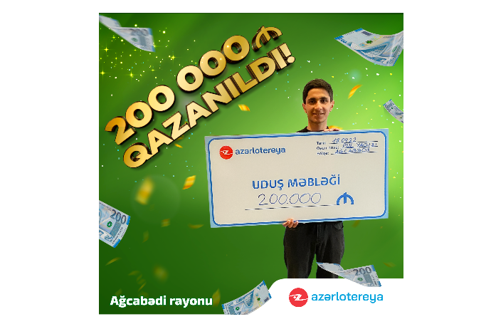 “40.000.000 Pul Yağışı” lotereyasında növbəti böyük uduş - 200.000 MANAT QAZANILDI | FED.az