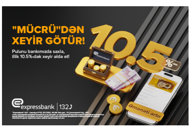 Əmanətinizə illik 10.5% artım – EXPRESSBANKDA | FED.az