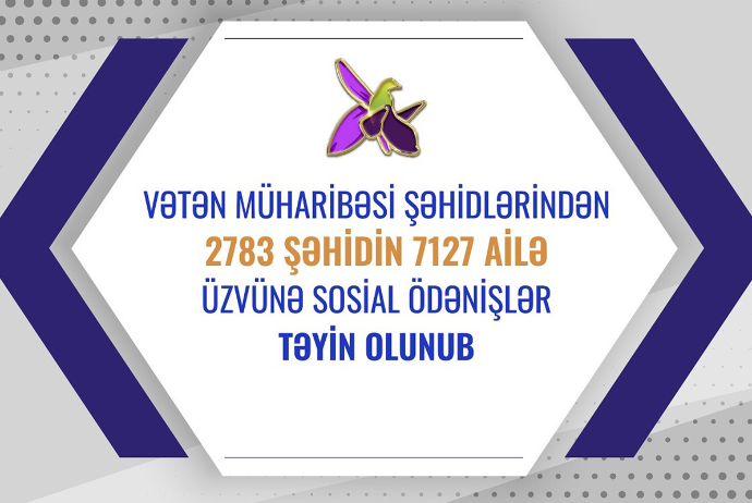 2783 şəhidin ailə üzvünə sosial ödənişlər təyin olunub | FED.az