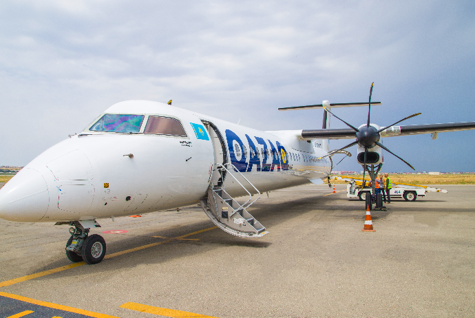 Heydər Əliyev Beynəlxalq Aeroportu “Qazaq Air” aviaşirkətinin ilk reysini - QƏBUL EDİB | FED.az