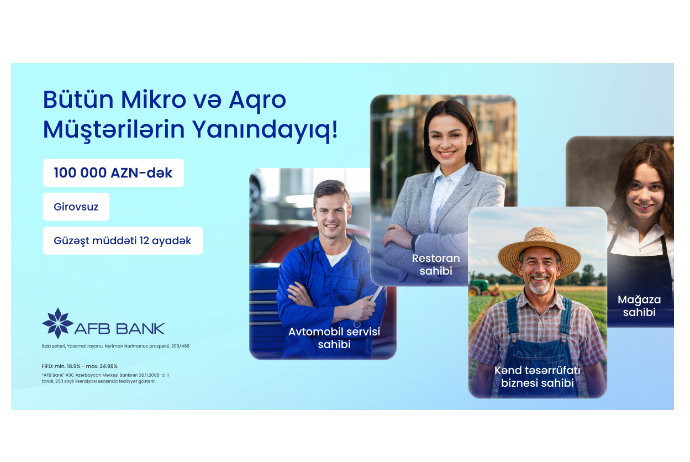 AFB Bank bütün Mikro və Aqro müştərilərinin - YANINDADIR! | FED.az