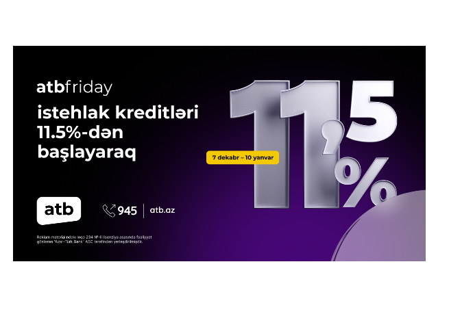 Azer Turk Bank продлил кампанию «atb friday» | FED.az