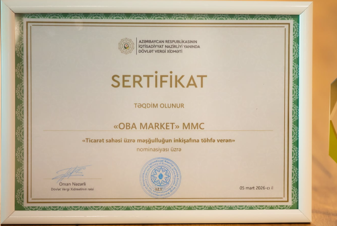 Dövlət Vergi Xidməti “OBA”nı məşğulluğa töhfəyə görə - TƏLTİF ETDİ | FED.az