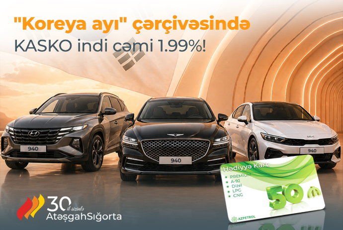 “Atəşgah” Sığorta “Koreya Ayı” KASKO kampaniyasına - START VERDİ! | FED.az