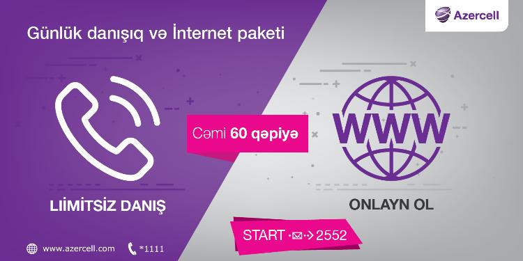 Azercell-dən bölgələr üçün günlük limitsiz danışıq və internet bir təklifdə | FED.az