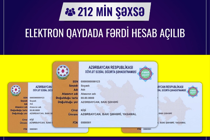 Keçən il 212 min şəxsə  elektron qaydada  - Fərdi Hesab Açılıb | FED.az