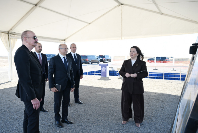 Prezident Cəbrayılın Şahvəlli kəndində “Şəms” və “Üfüq” Günəş Elektrik stansiyalarının təməlini qoyub | FED.az