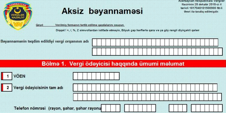 Aksiz bəyannaməsi necə olacaq? – QAYDA | FED.az