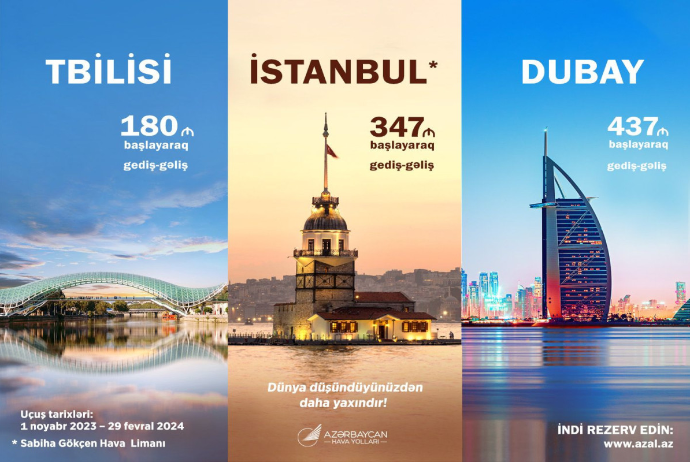 AZAL Tbilisi, İstanbul və Dubaya ucuz biletləri satışa çıxarır - QİYMƏTLƏR | FED.az