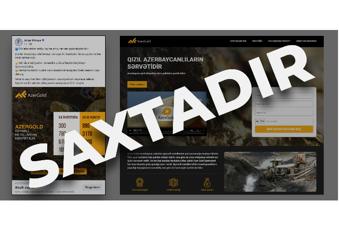 ЗАО «AzerGold» призывает граждан не верить фальшивым рекламным кампаниям | FED.az