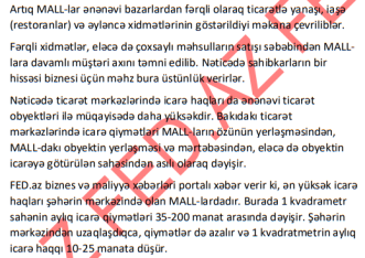Bakıdakı ticarət mərkəzləri ayda nə qədər qazanır? – [red]MALLLAR, İCARƏ QİYMƏTLƏRİ – SİYAHI[/red] | FED.az