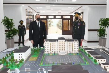 Prezident Daxili Qoşunların yeni inşa olunan hərbi hissəsinin - Açılışında