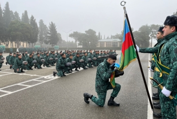 Hərbi xidməti başa vuran sərhədçi əsgərlər evlərinə yola salındı - FOTOLAR