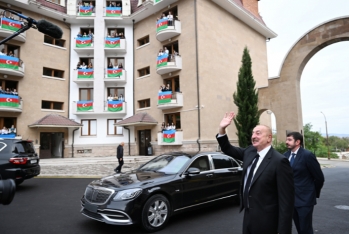 Prezident Qarabağ Universitetinin tələbə yataqxanasının açılışında - FOTOLAR | FED.az