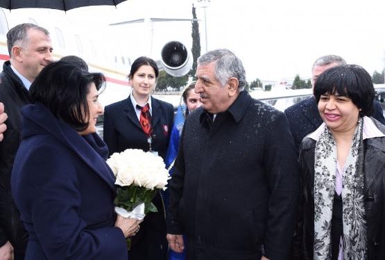 Gürcüstan prezidenti Qax rayonuna gedib