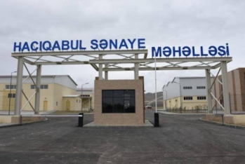 Hacıqabul Sənaye Parkında məhsul istehsalı 55%-dən çox artıb