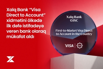 Халг Банк удостоен награды за сервис “Visa Direct to Account”