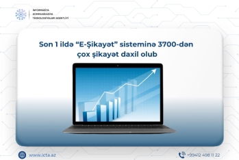 Son 1 ildə “E-Şikayət” sisteminə 3700-dən çox şikayət daxil olub