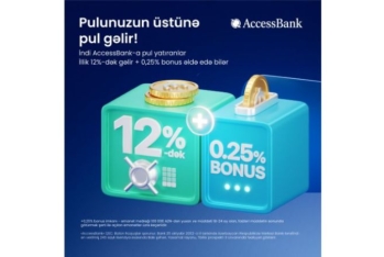 Заработайте за 12 месяцев в AccessBank 12+0,25 процентов на своем депозите