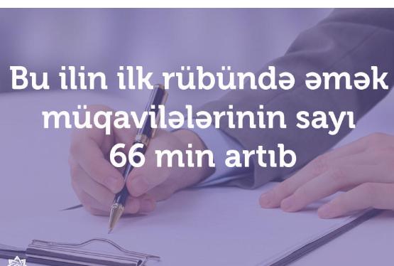 Bu ilin ilk rübündə əmək müqavilələrinin sayı - 66 MİN ARTIB