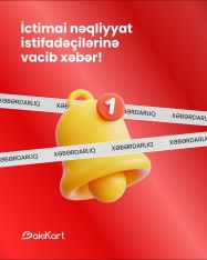 Nəqliyyatda gediş haqqını bank kartı ilə edənlərin nəzərinə – [red]XƏBƏRDARLIQ [/red] | FED.az