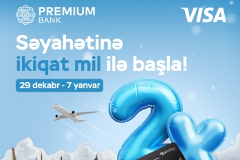 "Premium Bank Visa Airmiles" kartı ilə ölkəxarici ödənişlərdə - 2 QAT MİLLƏR!