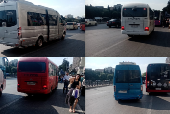 Bakıda qanunsuz işləyən avtobuslar artıb - FOTO
