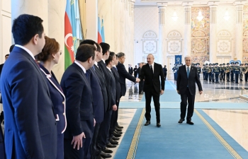 İlham Əliyevin Astanada rəsmi qarşılanma mərasimi olub - FOTOLAR | FED.az