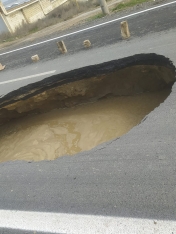 Masazırda yol çökdü - FOTOLAR | FED.az