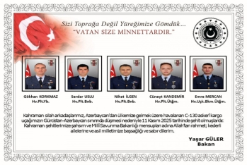 Təyyarə qəzasında şəhid olan türkiyəli hərbçilərin adları açıqlanıb - SİYAHI