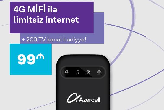 "Azercell"dən yeni 4G MiFi kampaniyası