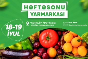 Paytaxtda növbəti “Kənddən şəhərə” həftəsonu yarmarkası təşkil olunacaq