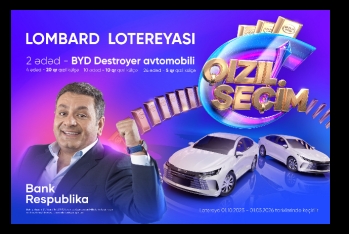 Bank Respublika lombard krediti müştəriləri üçün “Qızıl Seçim” lotereyasına - START VERDİ!
